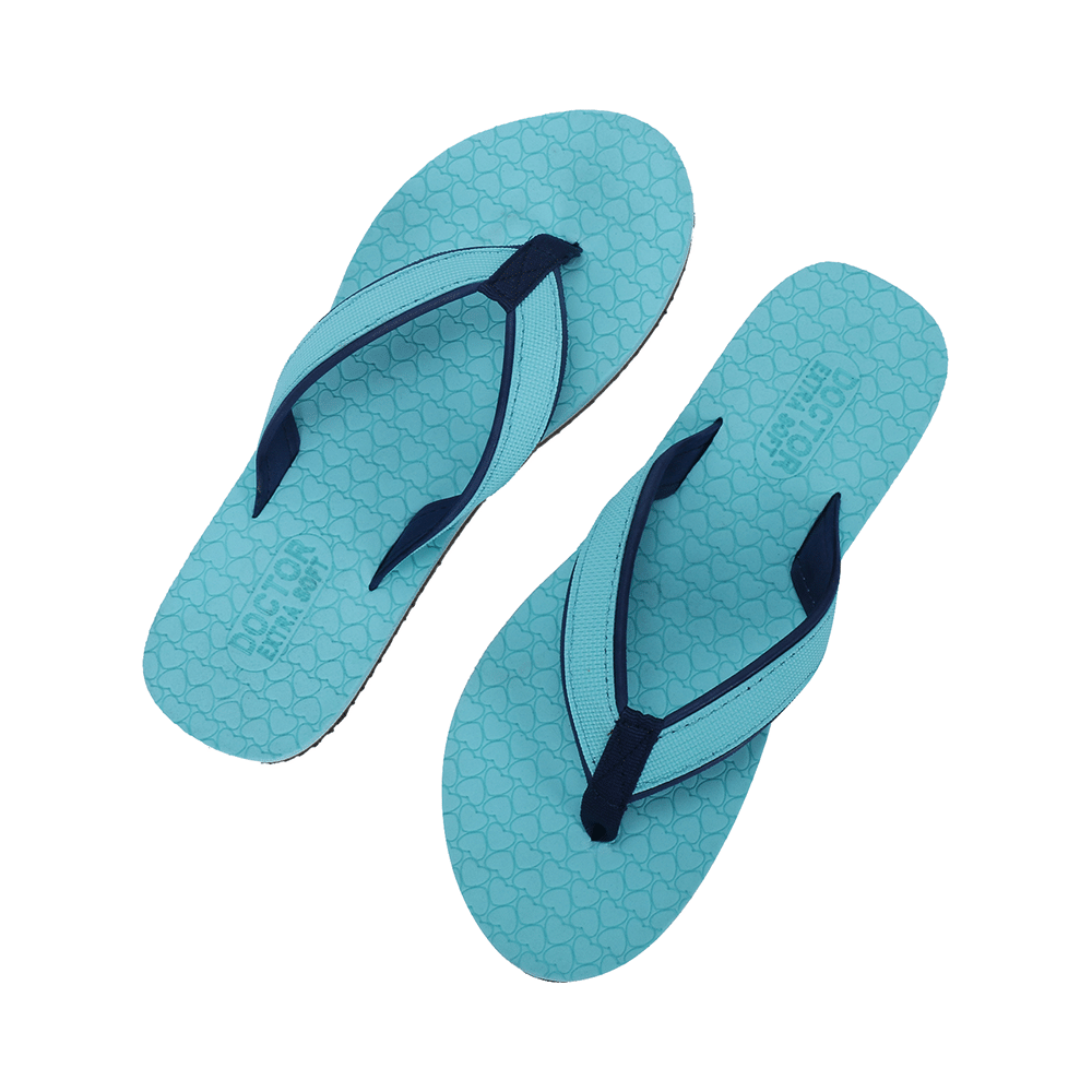 Doctor Extra Soft D 3 Women's Slippers with Bounce Back Technology Orthopaedic and Diabetic MCR Anti-skid Cushion Comfort Green Navy 5 - Image 4
