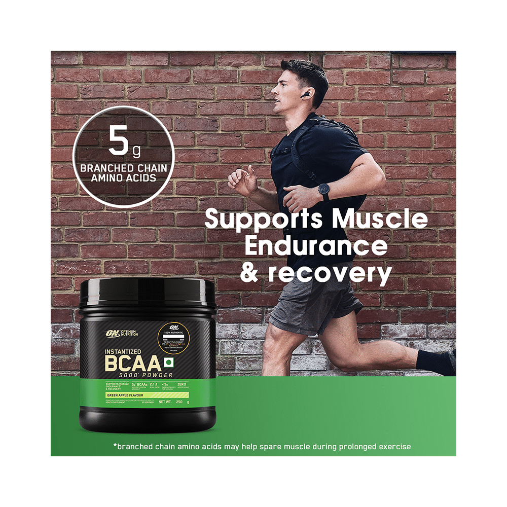 Optimum Nutrition (ON) Instantized BCAA 5000 Powder Green Apple - Image 5