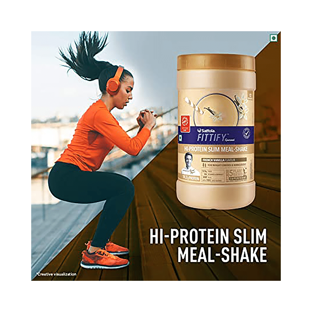 Saffola Fittify Gourmet Hi-Protein Slim Meal-Shake Powder (420gm Each) French Vanilla - Image 3