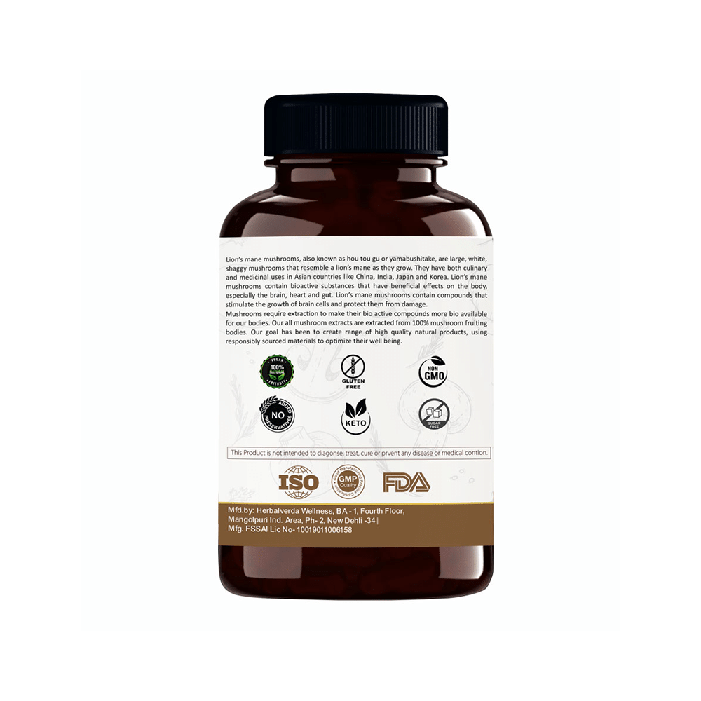 Myco Superfood Lion's Mane Mushroom 650mg Veg Capsule - Image 2