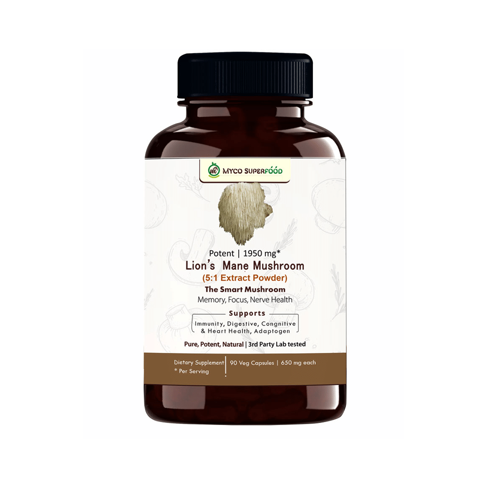 Myco Superfood Lion's Mane Mushroom 650mg Veg Capsule