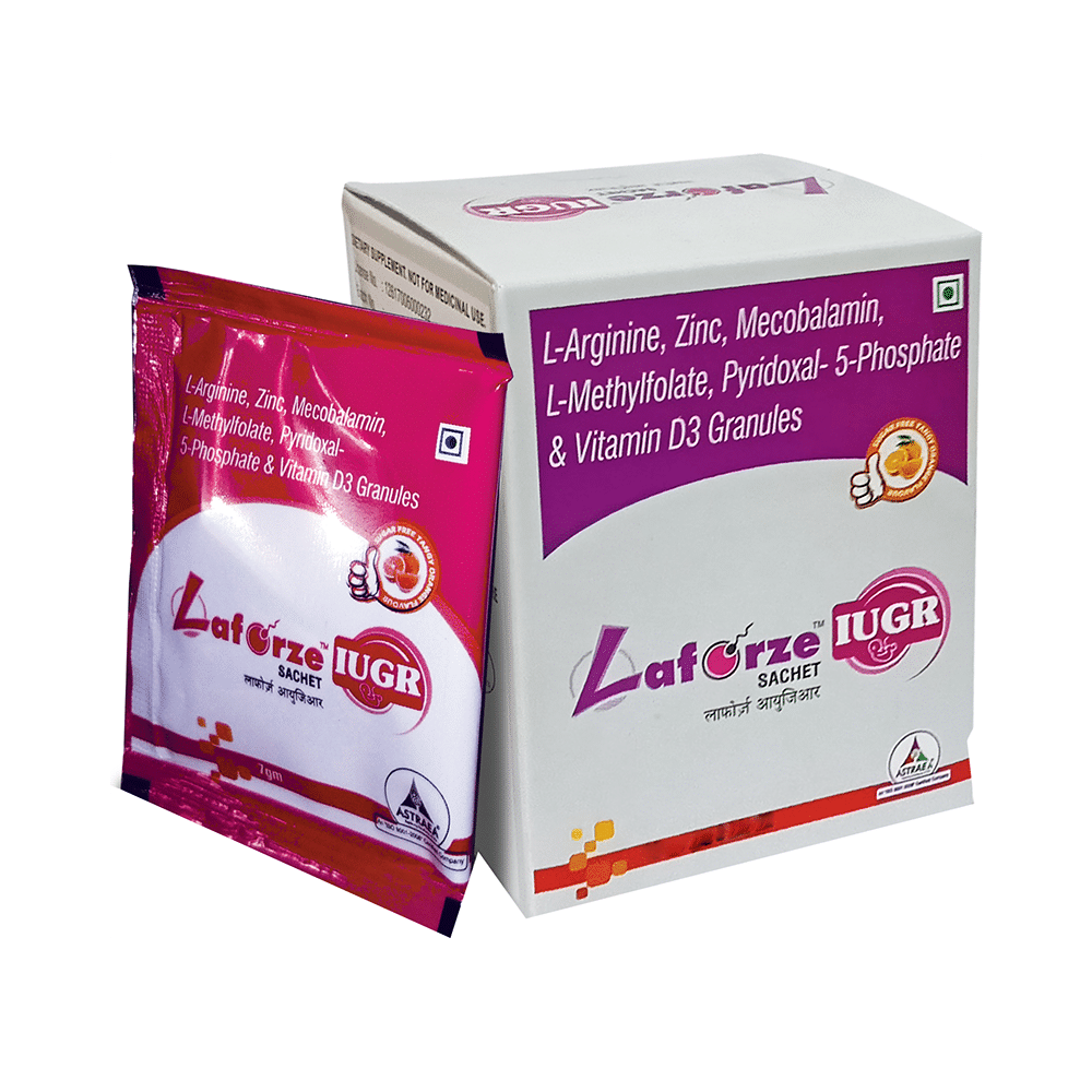 Laforze IUGR Granules Tangy Orange Sugar Free - Image 1