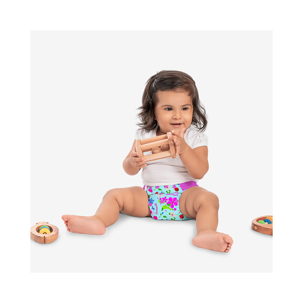 Superbottoms UNO Washable & Reusable Adjustable Cloth Diaper with Dry Feel Pads Set Free Size Periwinkle - Image 8