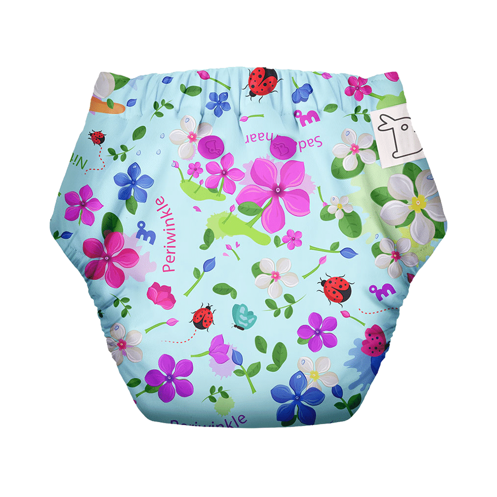 Superbottoms UNO Washable & Reusable Adjustable Cloth Diaper with Dry Feel Pads Set Free Size Periwinkle - Image 3