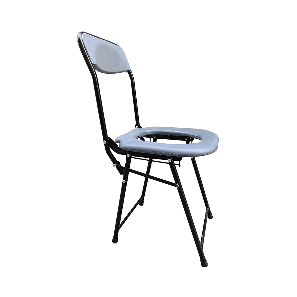 Fidelis Healthcare CC4 Portable Foldable Commode Chair & Bathing Chair with Backrest with Pot O Shape - Image 2