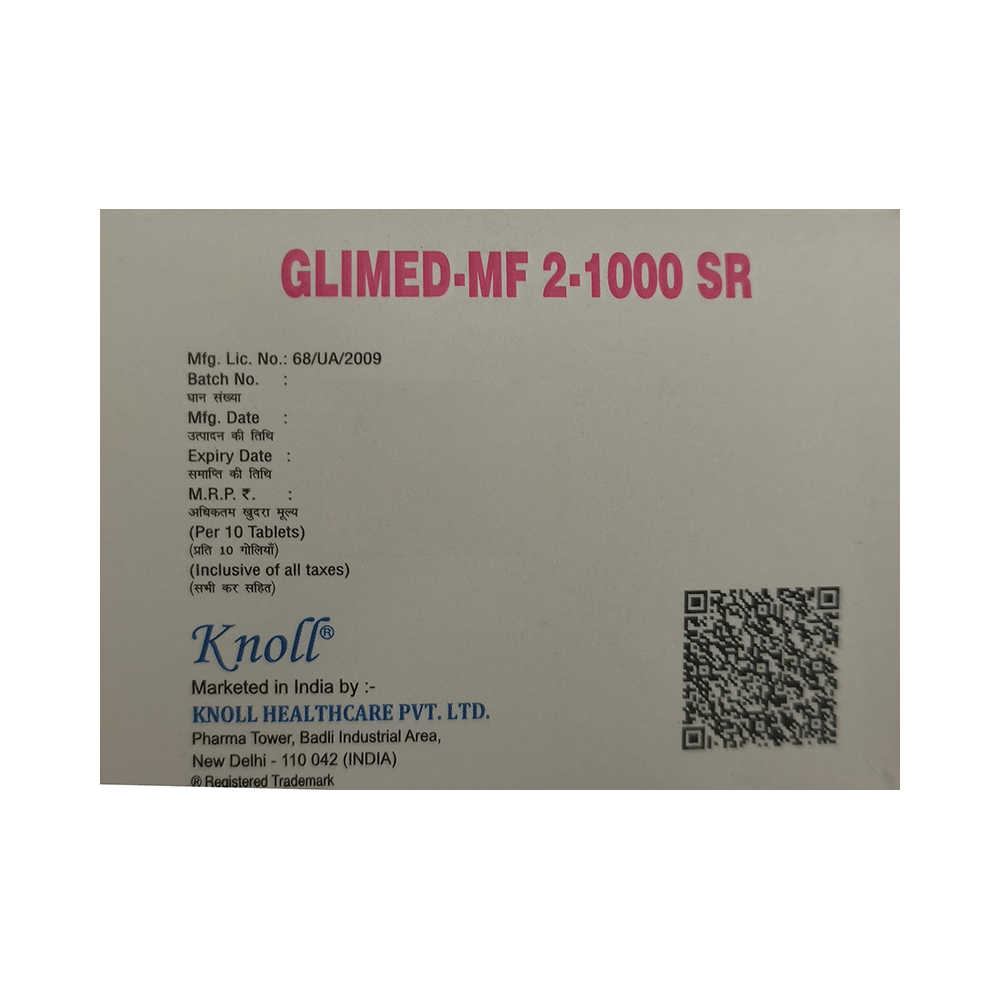Glimed-MF 2/1000 SR Tablet - Image 3