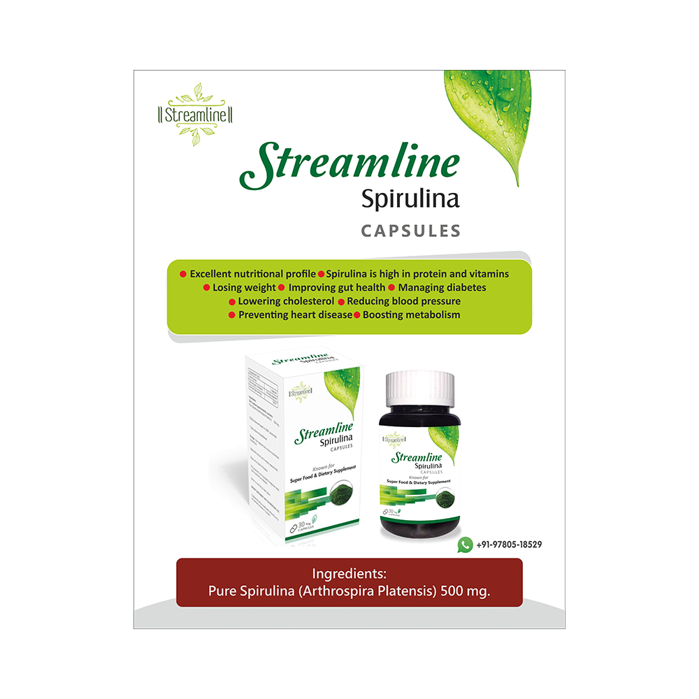 Streamline Spirulina Veg Capsule - Image 3