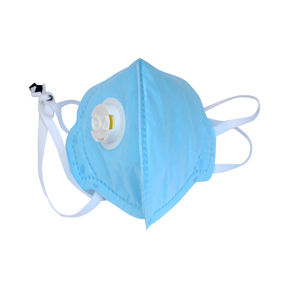 Dominion Care Non Woven 6 Layer Mask with Adjustable Elastic & Nose Pin Blue