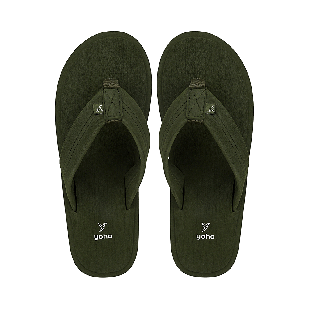 Yoho Lifestyle Doctor Ortho Soft Comfortable and Stylish Flip Flop Slippers for Men Olive Green 6 - Image 1