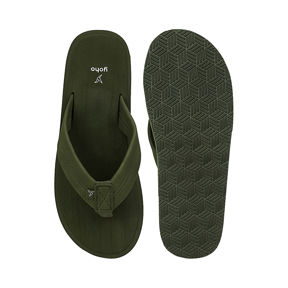 Yoho Lifestyle Doctor Ortho Soft Comfortable and Stylish Flip Flop Slippers for Men Olive Green 6 - Image 4