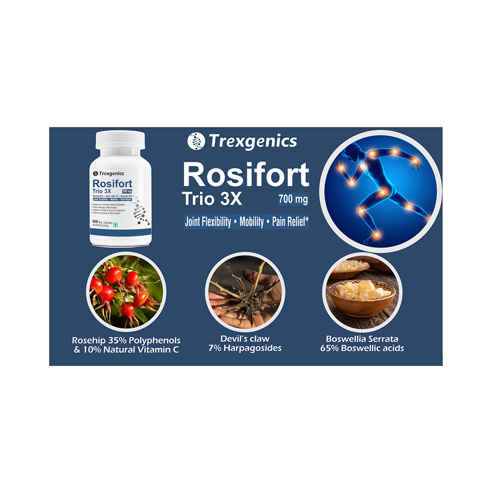 Trexgenics Rosifort Trio 3X 700mg Veg Capsule - Image 3
