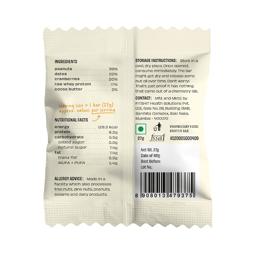 The Whole Truth Mini Protein Bar (27gm Each) | Flavour Peanut Butter - Image 3