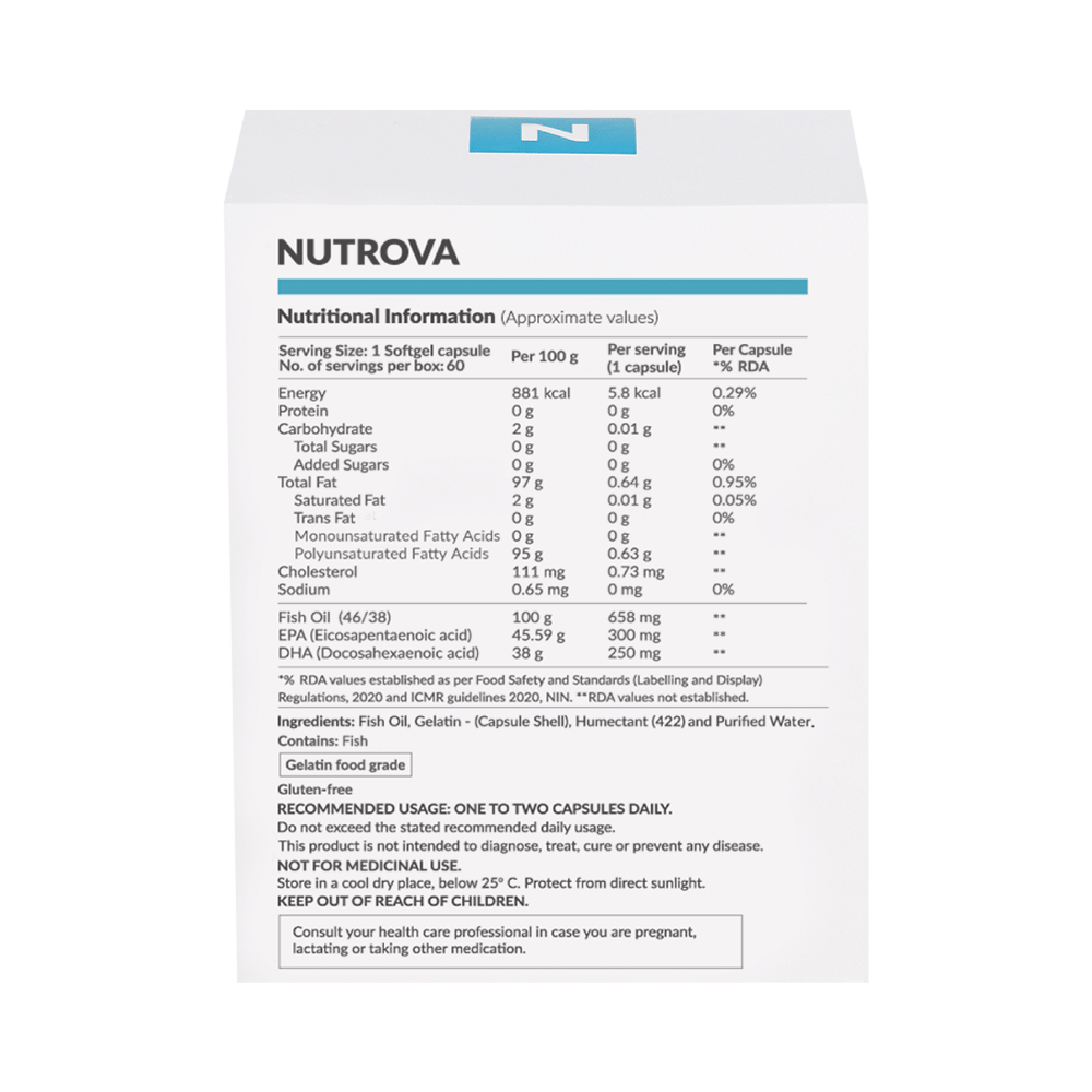 Nutrova Fish Oil 84 | Softgel Capsule for Heart, Brain and Eye Health - Image 2