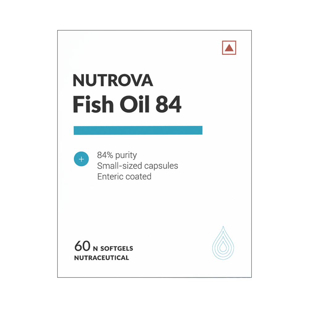Nutrova Fish Oil 84 | Softgel Capsule for Heart, Brain and Eye Health