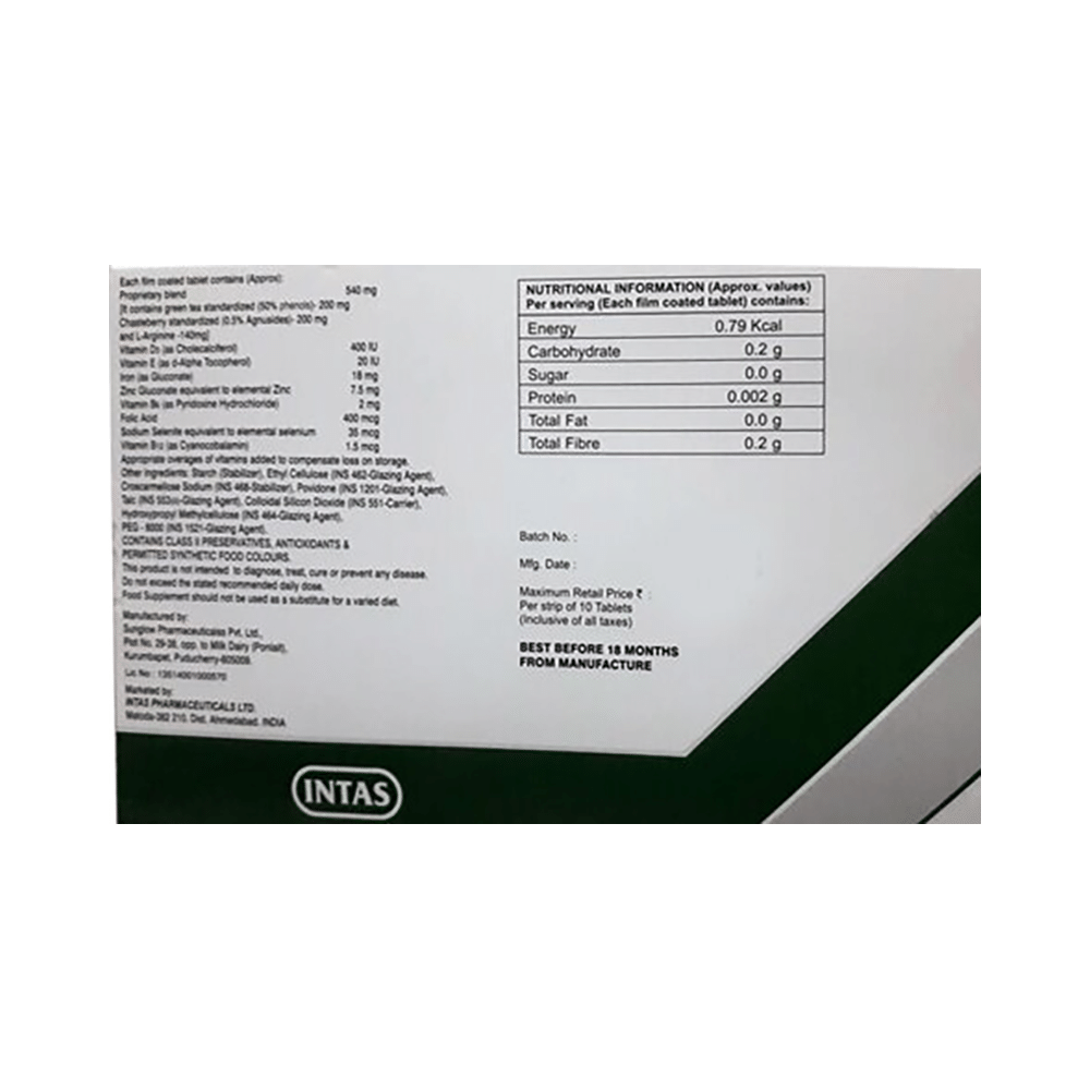 Ferpill-F Tablet with Green Tea Extract, Chasteberry, L-Arginine & Vitamin D3 - Image 2