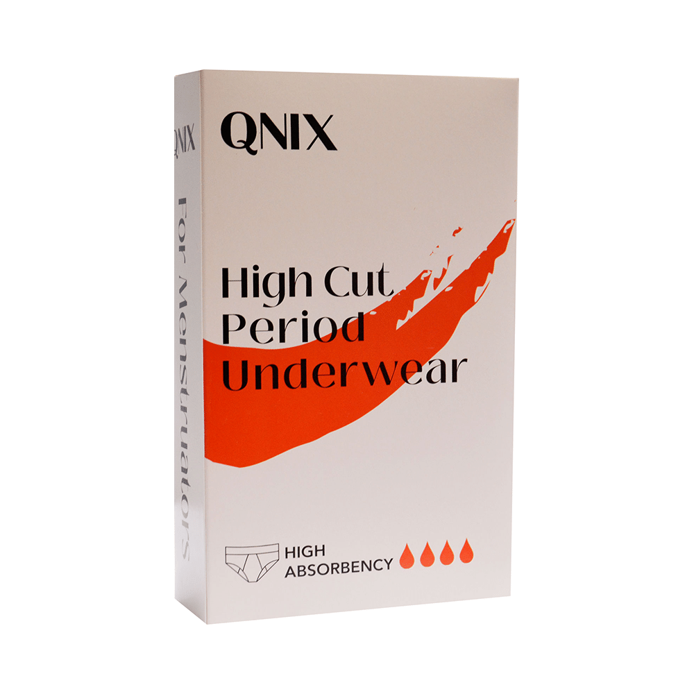 QNIX High Cut Period Underwear Large Black