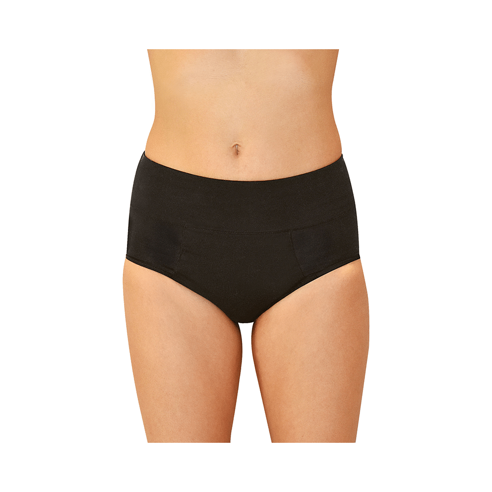 QNIX High Cut Period Underwear Large Black - Image 5