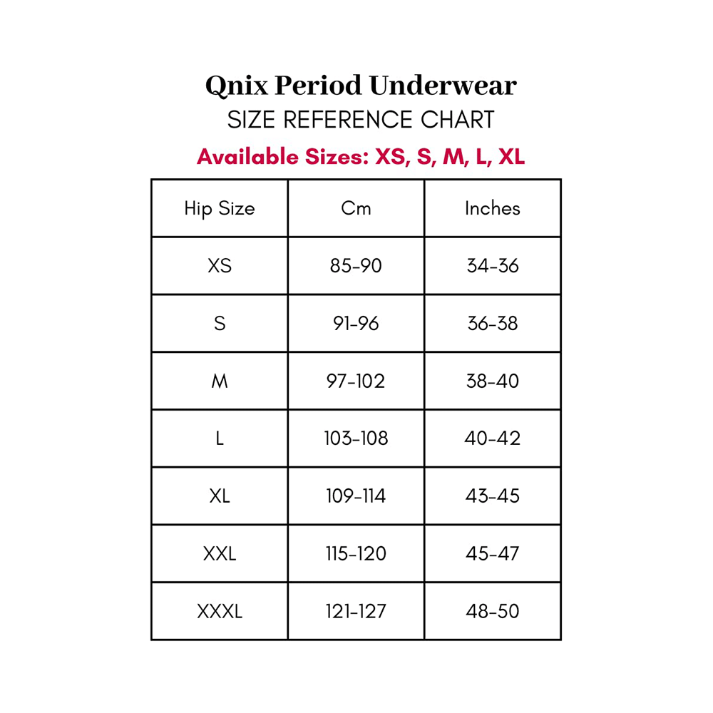 QNIX High Cut Period Underwear Large Black - Image 9