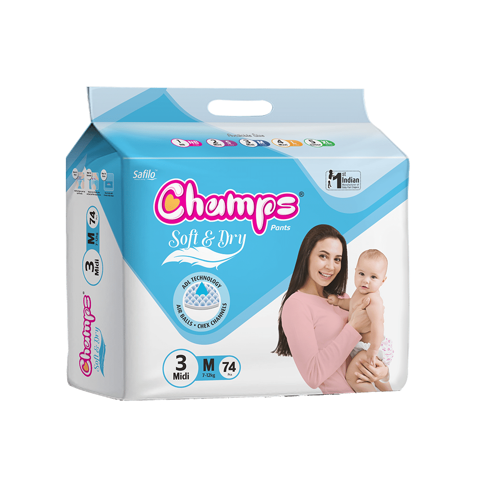 Champs Soft and Dry Pant Diaper Medium