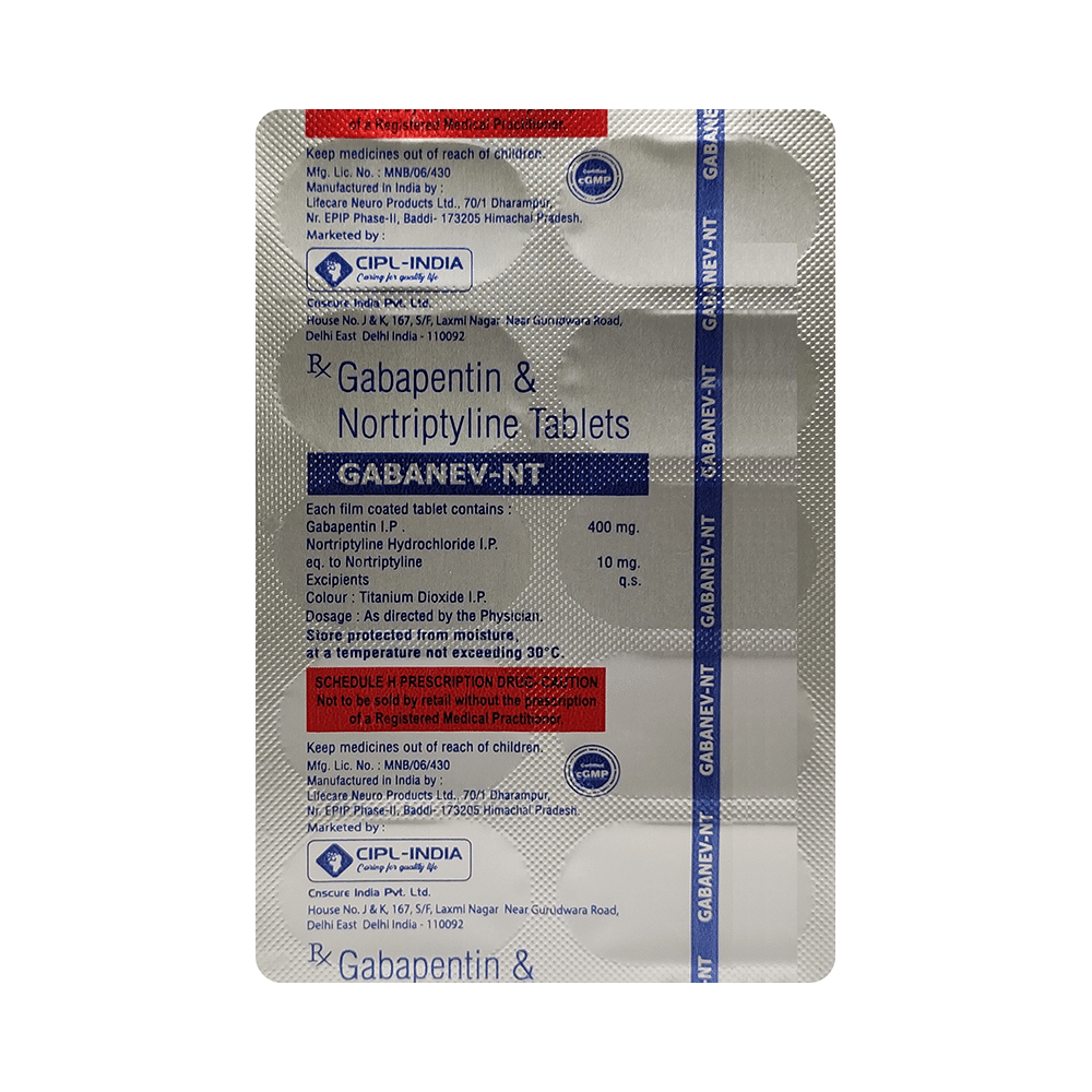 Gabanev-NT 400mg/10mg Tablet - Image 2
