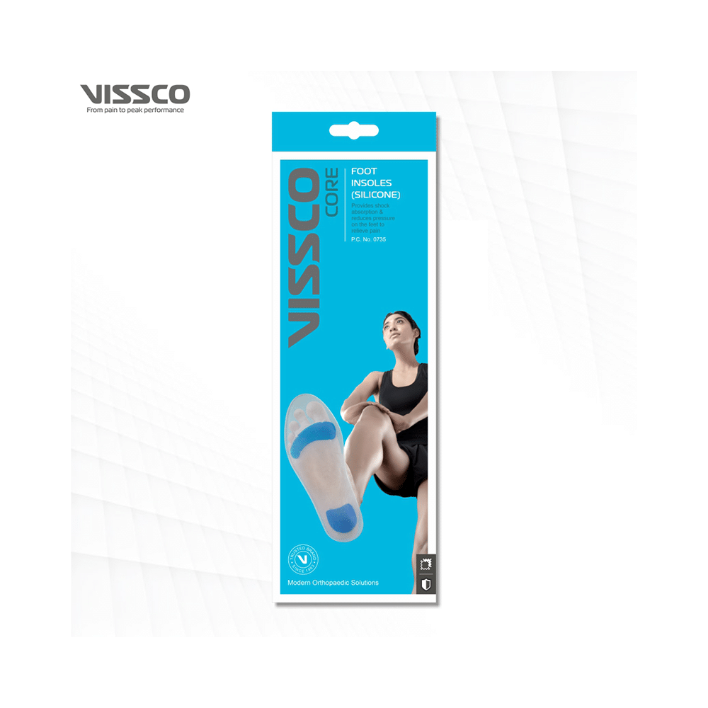 Vissco Foot Support Silicone Insoles Used for Foot Pain Relief, Walking, Sports Running Small Grey - Image 6