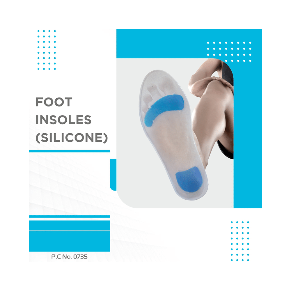 Vissco Foot Support Silicone Insoles Used for Foot Pain Relief, Walking, Sports Running Small Grey - Image 7