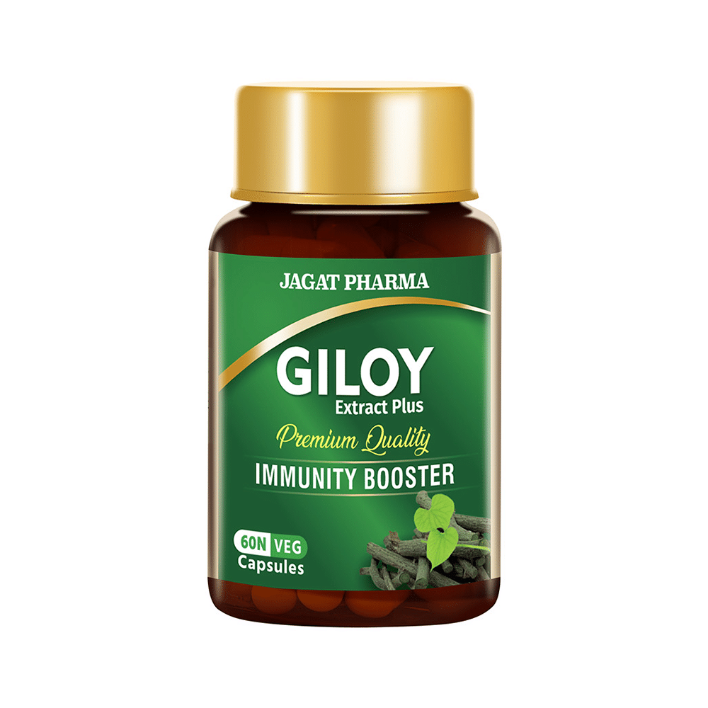 Jagat Pharma Giloy Extract Plus Veg Capsule (60 Each) - Image 1