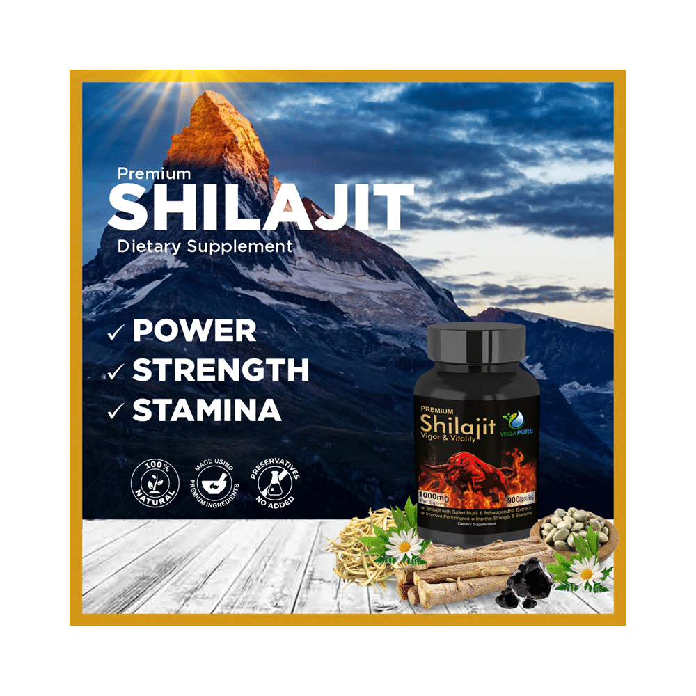 Vedapure Premium Shilajit 1000mg Capsule - Image 4