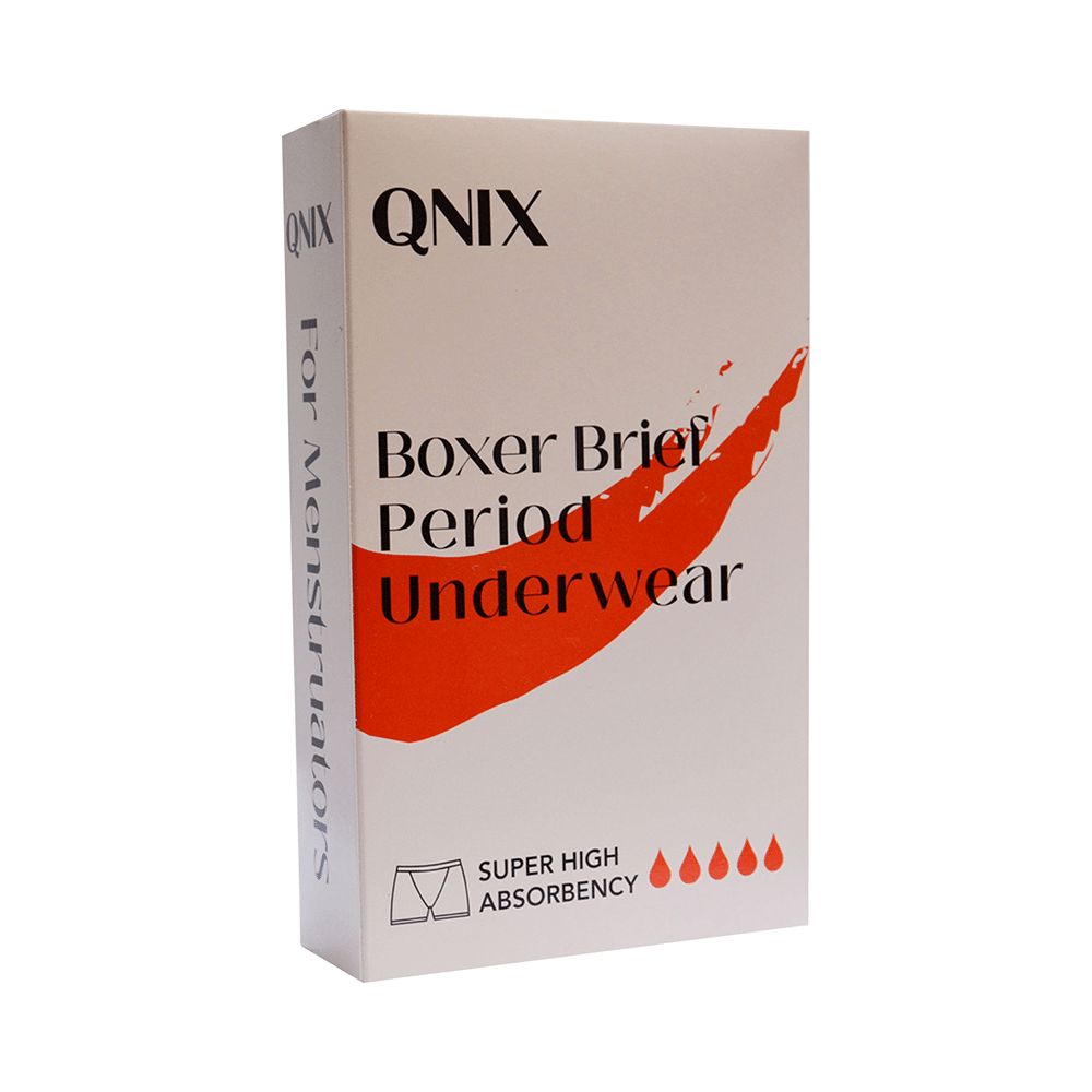 QNIX Boxer Brief Period Underwear XL Black - Image 1