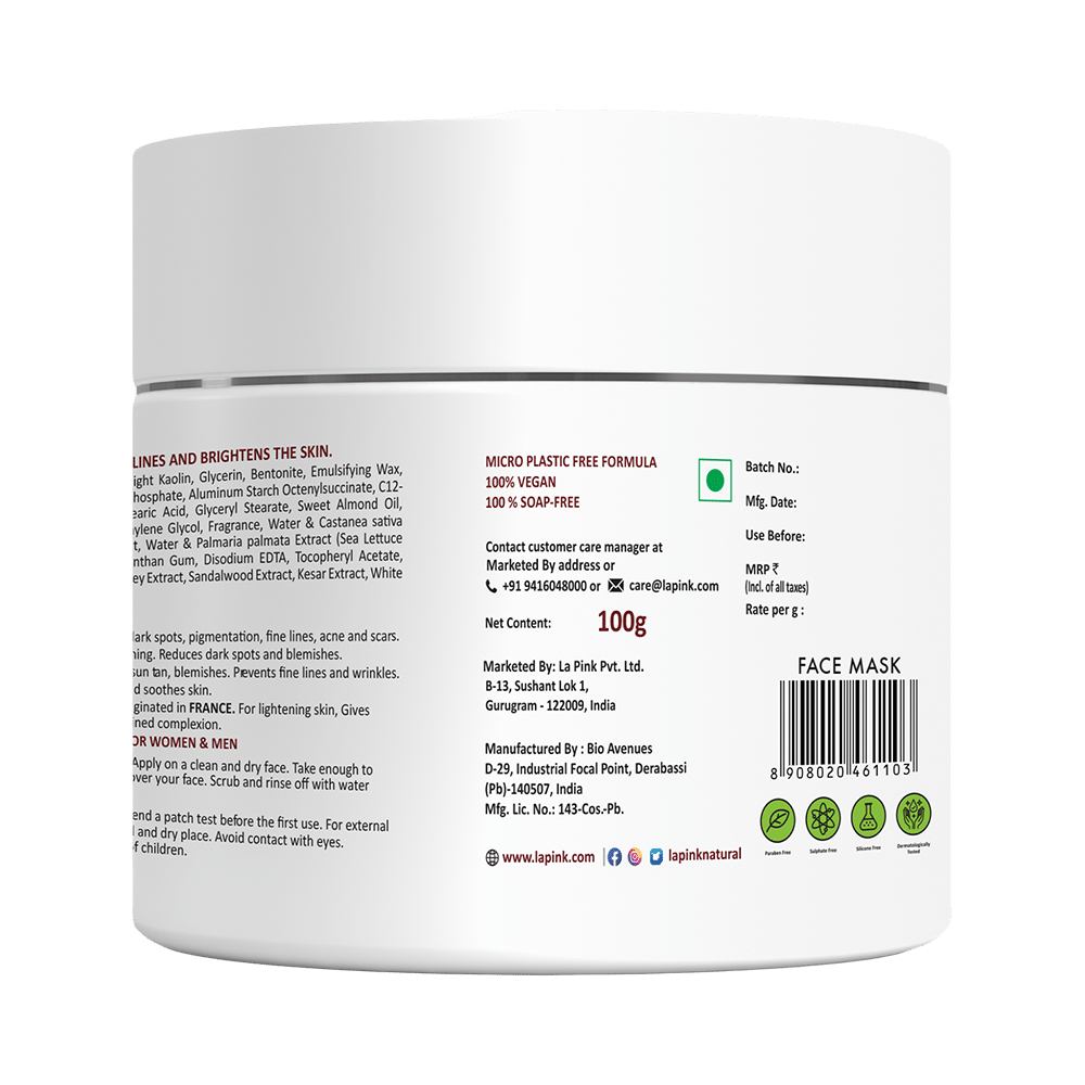 La Pink Ubtan White Haldi Night Face Mask - Image 2