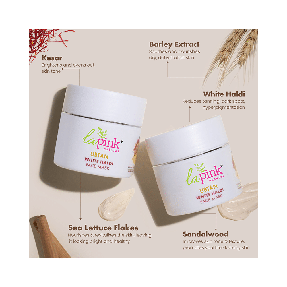 La Pink Ubtan White Haldi Night Face Mask - Image 5