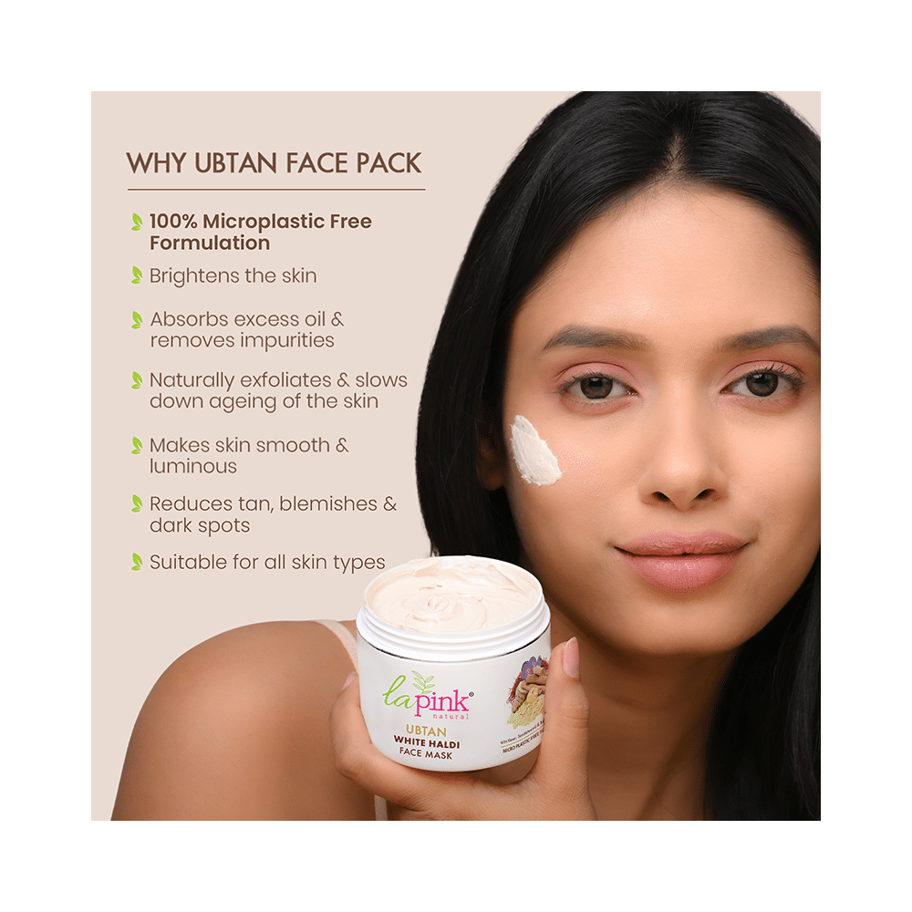 La Pink Ubtan White Haldi Night Face Mask - Image 3