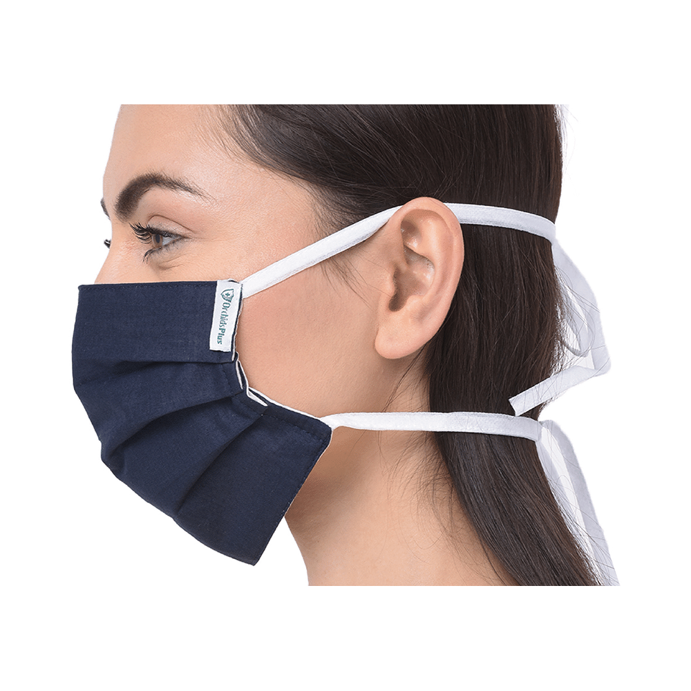 OrchidPlus 6 Ply Protect-T Face Mask Universal Navy Blue - Image 3