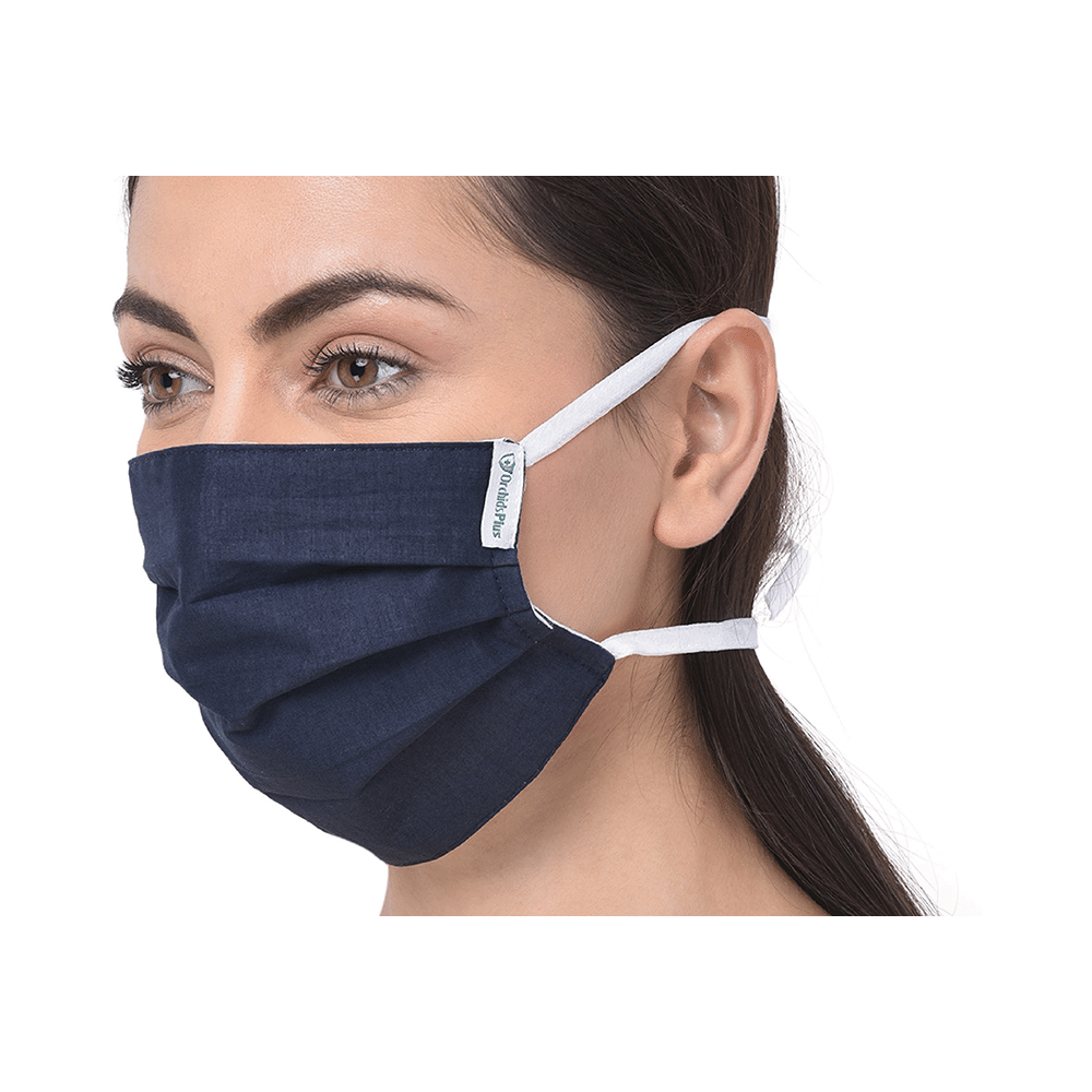 OrchidPlus 6 Ply Protect-T Face Mask Universal Navy Blue - Image 2