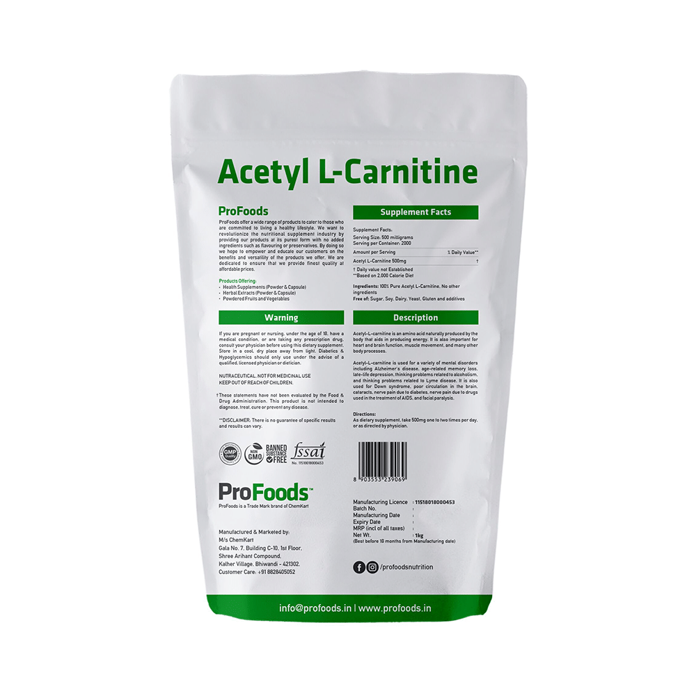 ProFoods Acetyl L-Carnitine (ALCAR) Powder - Image 2