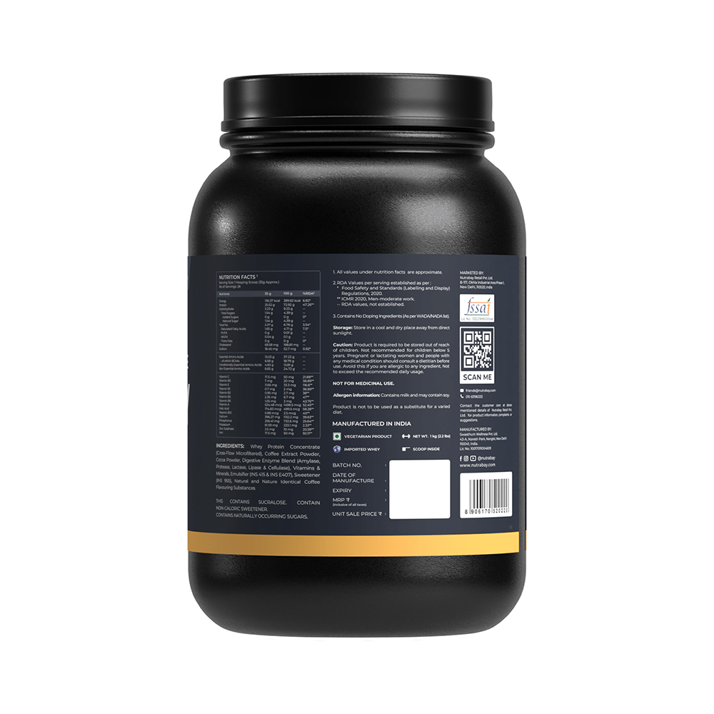 Nutrabay Gold Concentrate Whey Protein for Muscle Recovery | No Added Sugar Powder Cold Coffee - Image 2