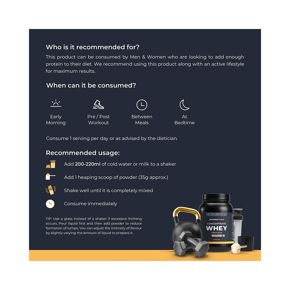 Nutrabay Gold Concentrate Whey Protein for Muscle Recovery | No Added Sugar Powder Cold Coffee - Image 5