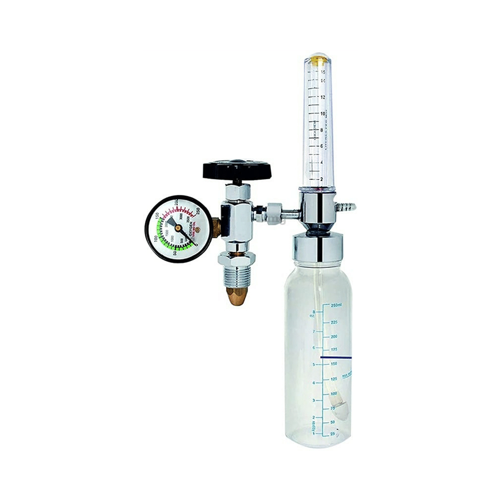 PHS Oxygen Fine Adjustment Valve with Rotameter & Humidifier Bottle - Image 1