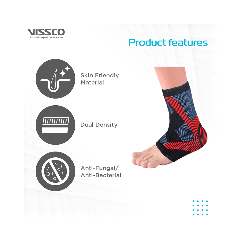 Vissco 3D Ankle Support, Stretchable Ankle Support for Injured Ankles, Arthritic Pain, Swelling Medium - Image 3