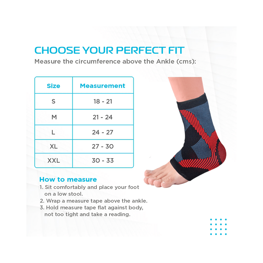 Vissco 3D Ankle Support, Stretchable Ankle Support for Injured Ankles, Arthritic Pain, Swelling Medium - Image 2