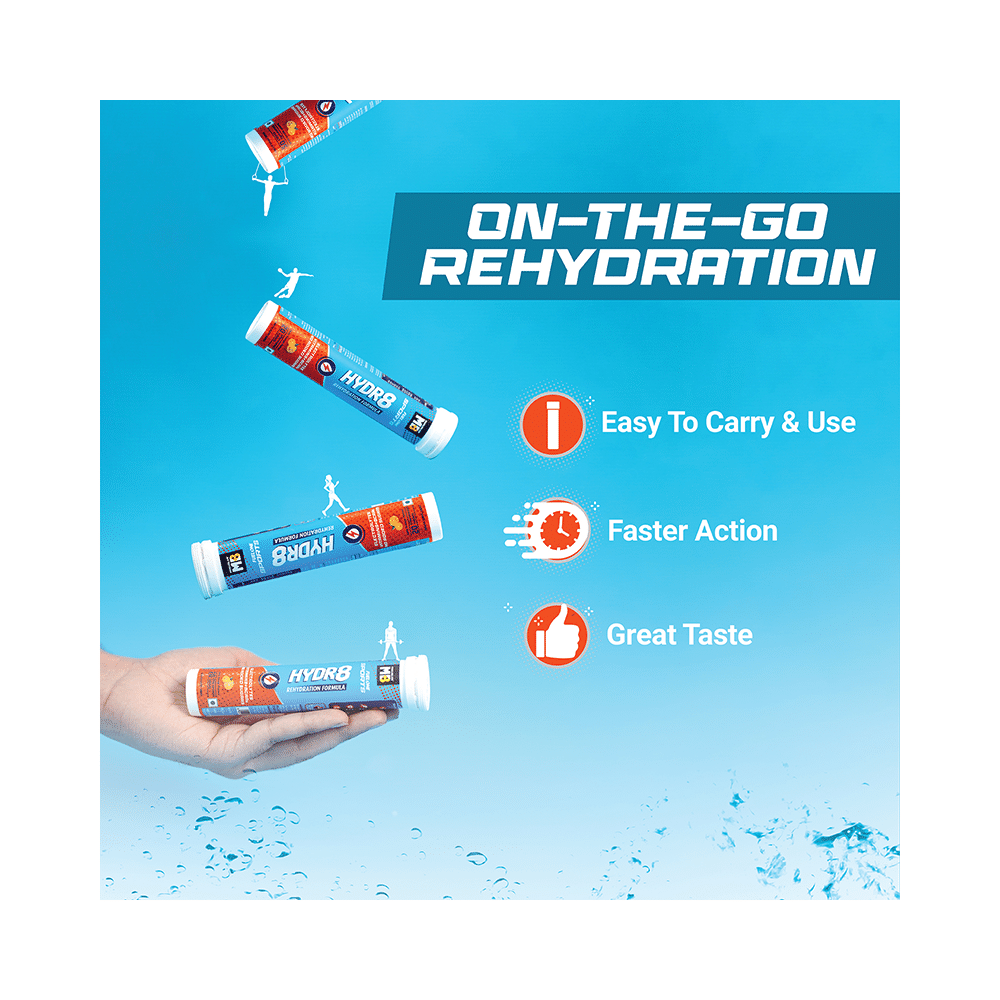 Muscleblaze MB Fuel One Sports Hydr8 Rehydration Formula Effervescent Tablet (20 Each) Zesty Orange - Image 8