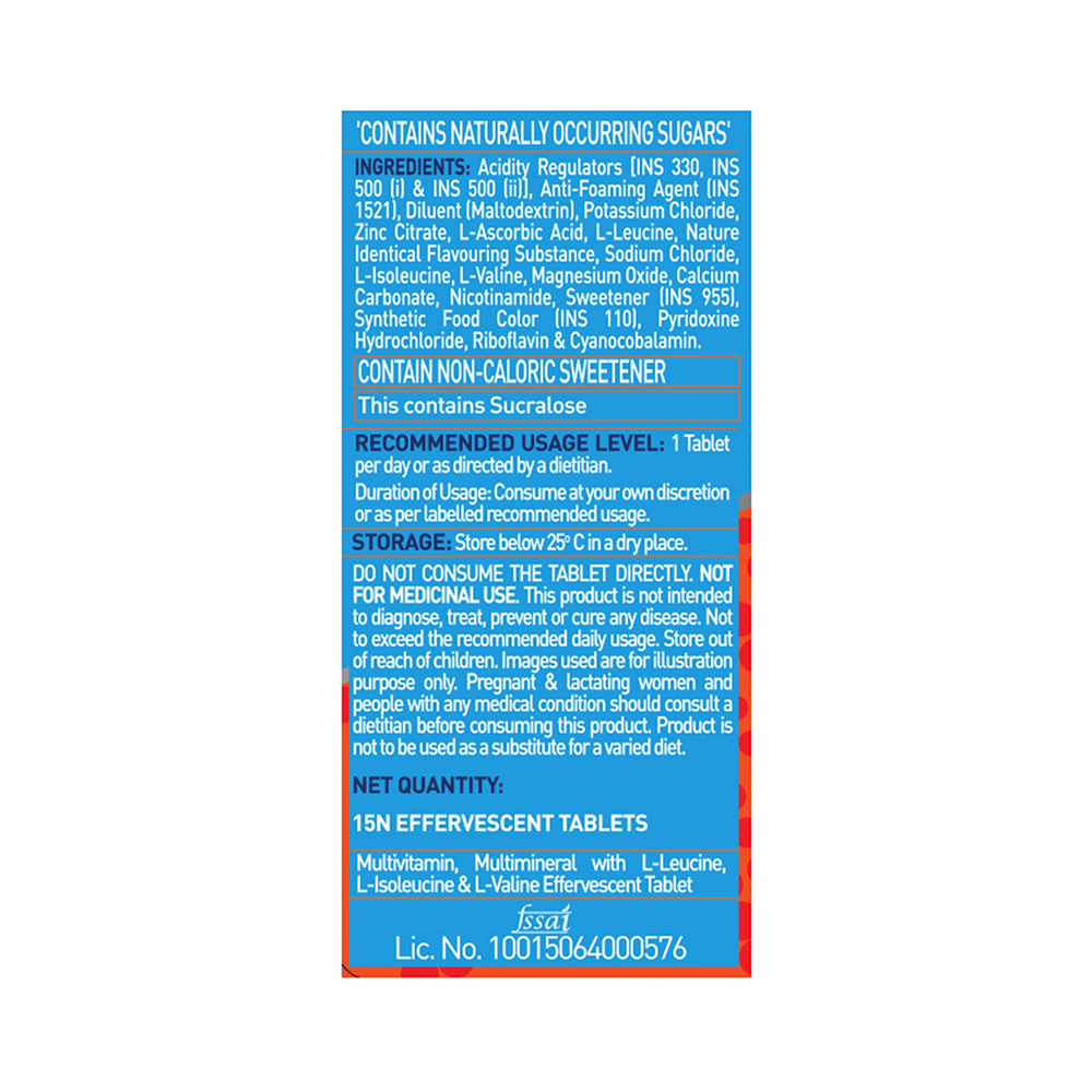 Muscleblaze MB Fuel One Sports Hydr8 Rehydration Formula Effervescent Tablet (20 Each) Zesty Orange - Image 3