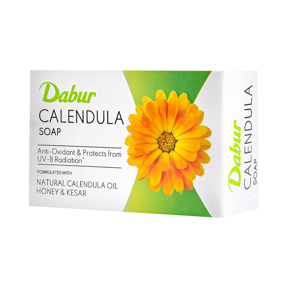 Dabur Calendula Soap | for Skin Whitening, Acne Control | Anti Ageing, Anti Fungal Soap