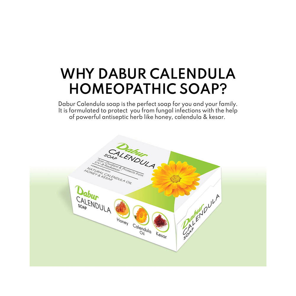 Dabur Calendula Soap | for Skin Whitening, Acne Control | Anti Ageing, Anti Fungal Soap - Image 7