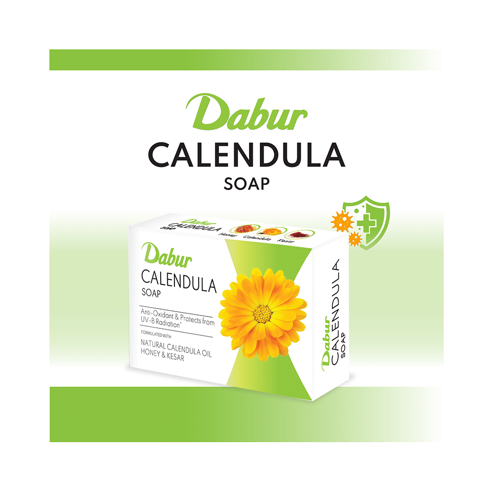 Dabur Calendula Soap | for Skin Whitening, Acne Control | Anti Ageing, Anti Fungal Soap - Image 5