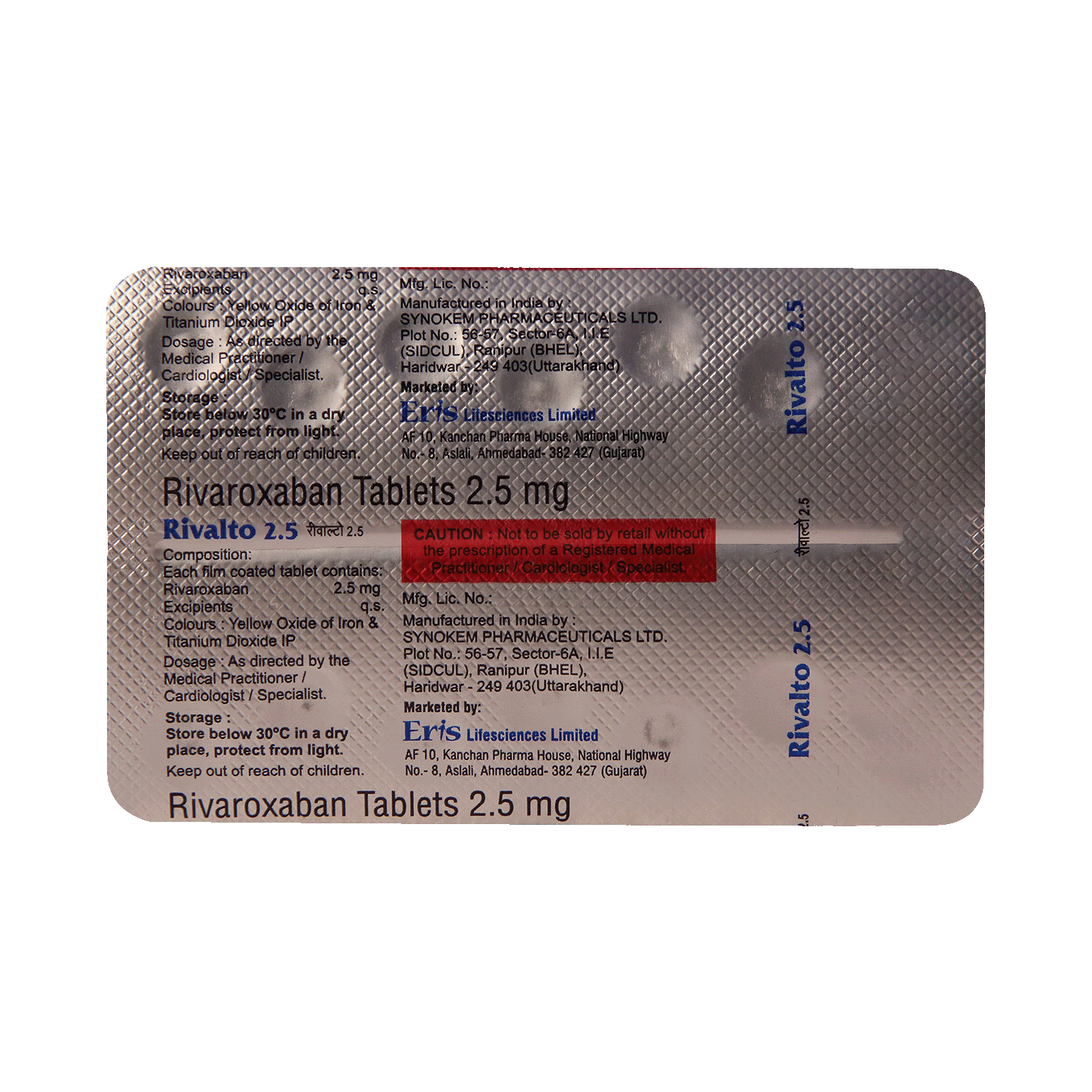 Rivalto 2.5mg Tablet - Image 3