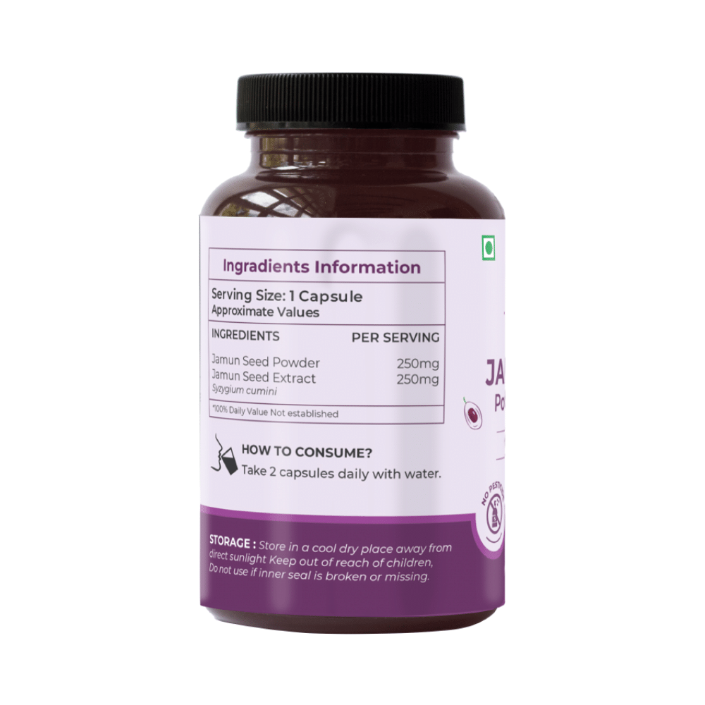 Saptamveda Natural Jamun Seed Powder Capsule - Image 2