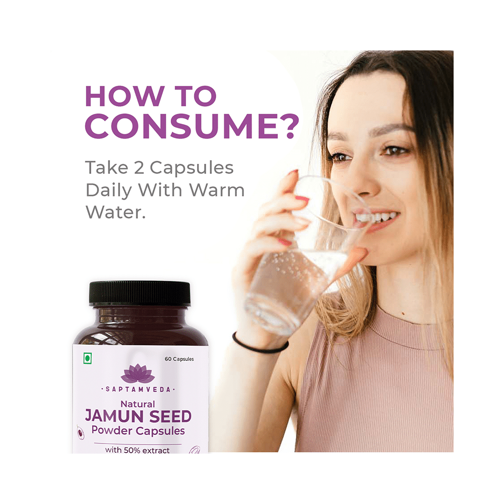 Saptamveda Natural Jamun Seed Powder Capsule - Image 5