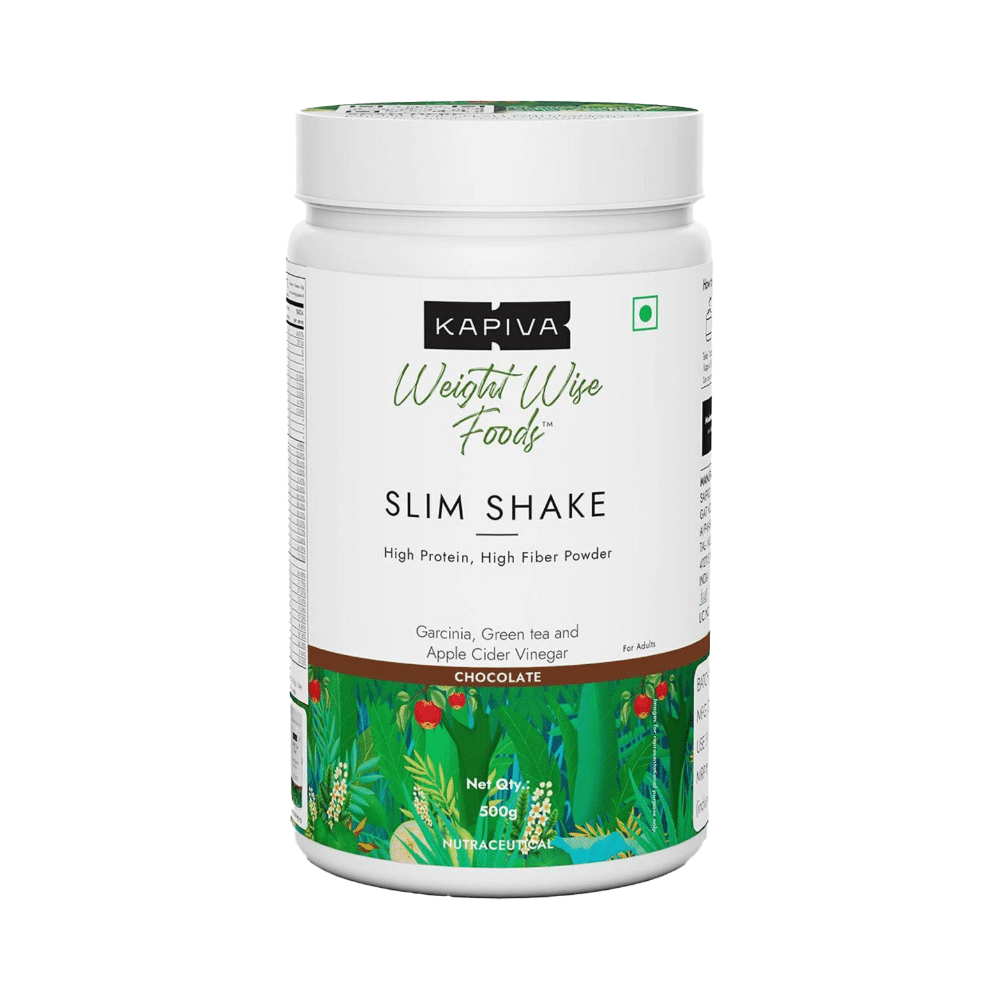 Kapiva Weight Wise Foods Slim Shake Weight Control with High Protein & High Fibre | Flavour Chocolate