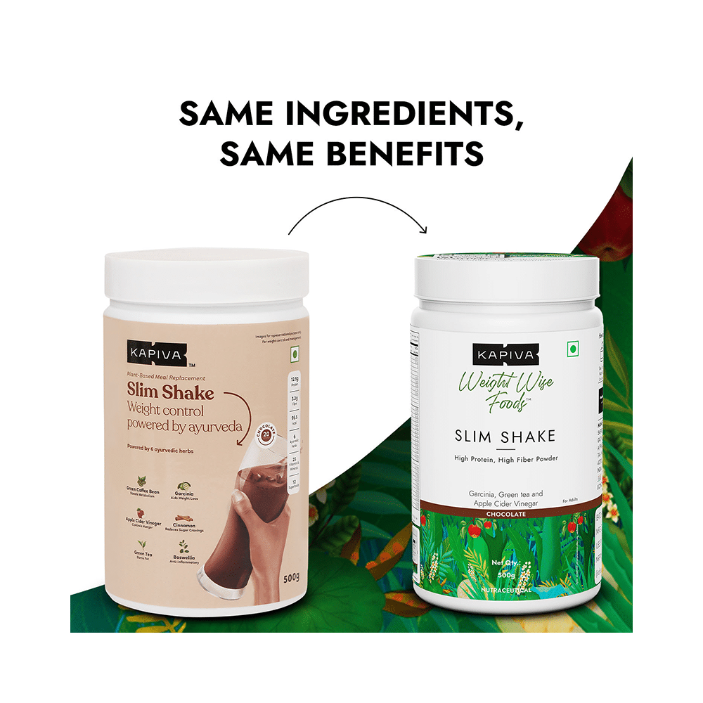 Kapiva Weight Wise Foods Slim Shake Weight Control with High Protein & High Fibre | Flavour Chocolate - Image 5